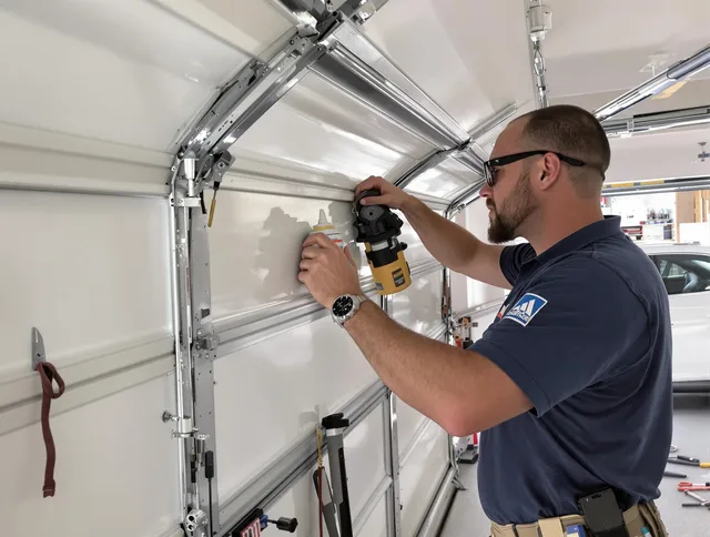 West Hollywood Garage Door Repair technician quieting a noisy garage door in West Hollywood
