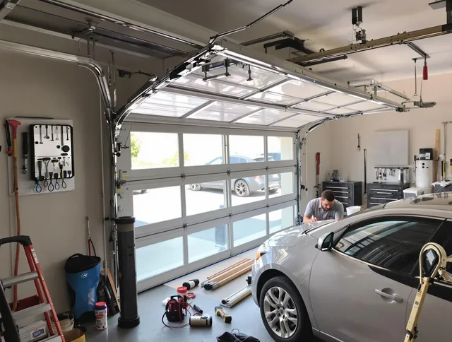 Garage door noise reduction service by West Hollywood Garage Door Repair in West Hollywood