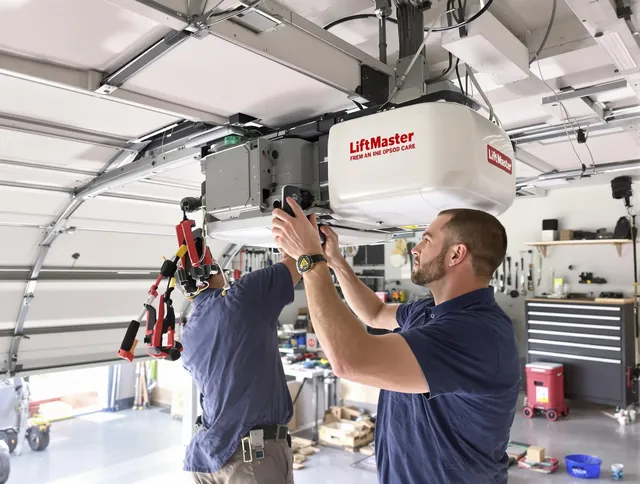 West Hollywood Garage Door Repair technician performing advanced diagnostics on garage opener in West Hollywood