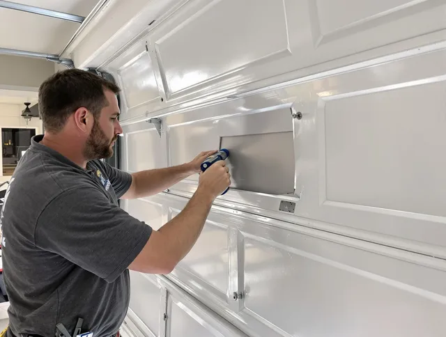 Garage door panel repair by West Hollywood Garage Door Repair in West Hollywood
